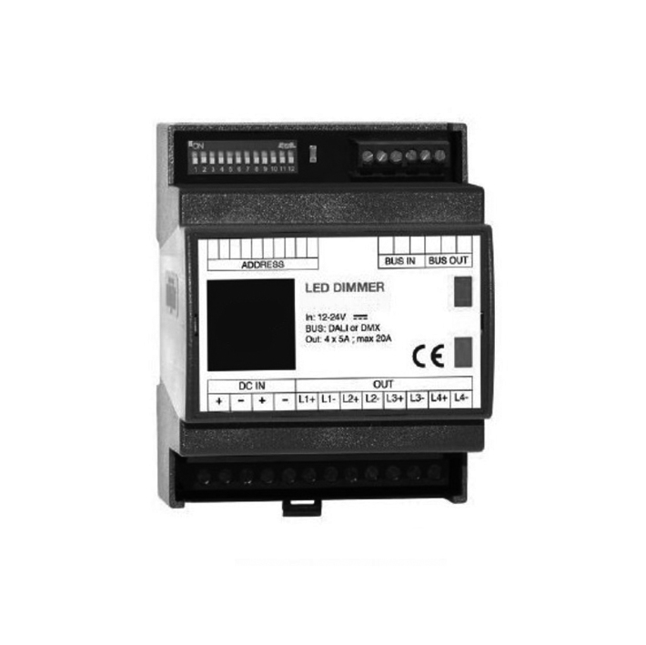 E.CEN.001 - Centraline RGBW DMX 4ch 12/24Vdc