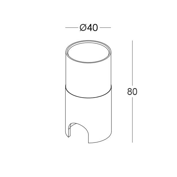D.BOX.032.01 - Kurze Aluminium Einbaugehäuse für Rim/Cut 45